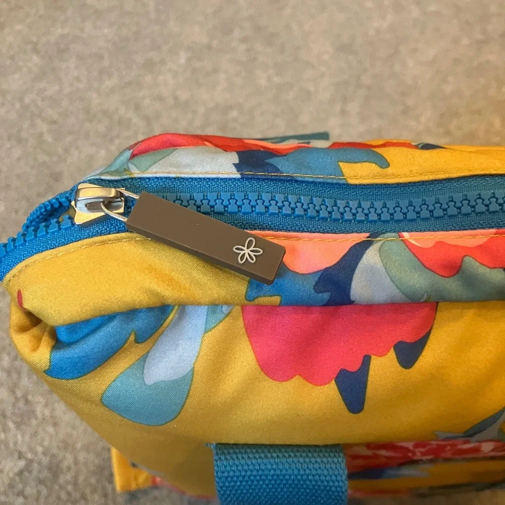 Matilda Jane Beach Bum Foldable Picnic Blanket Tote Bag Yellow Turquoise Travel